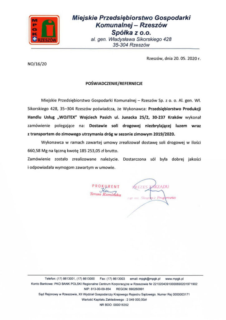REFERENCJE RZESZOW MPGK 20 05 2020